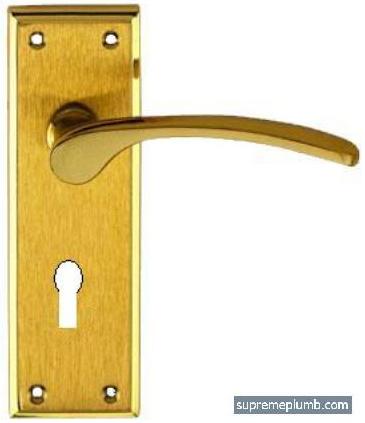 Edwardian Lever Lock -  Polished Brass - Matt Brass